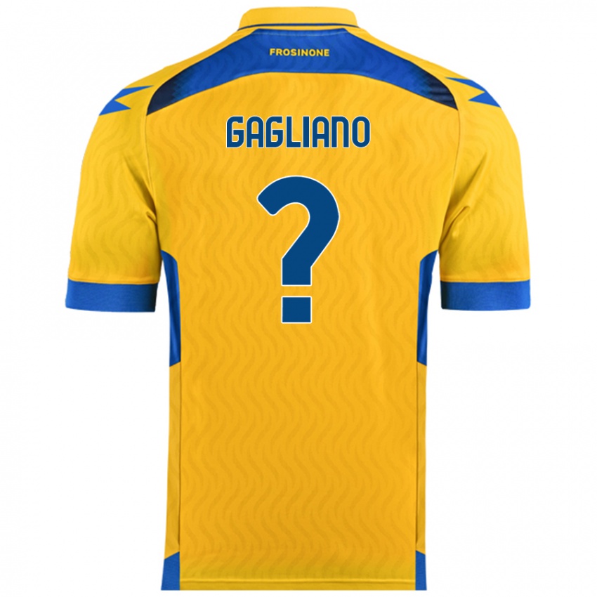 Criança Camisola Mattia Gagliano #0 Amarelo Principal 2024/25 Camisa