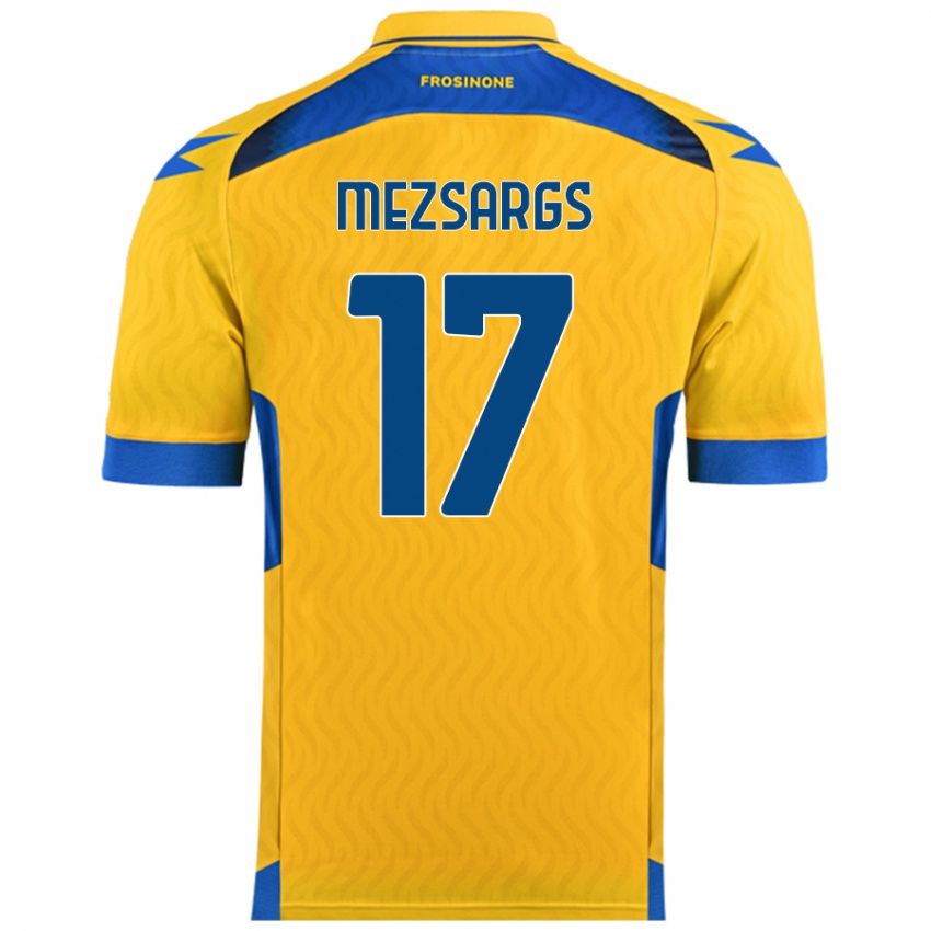 Criança Camisola Kristians Mezsargs #17 Amarelo Principal 2024/25 Camisa