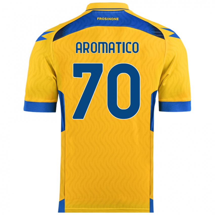 Criança Camisola Raul Aromatico #70 Amarelo Principal 2024/25 Camisa