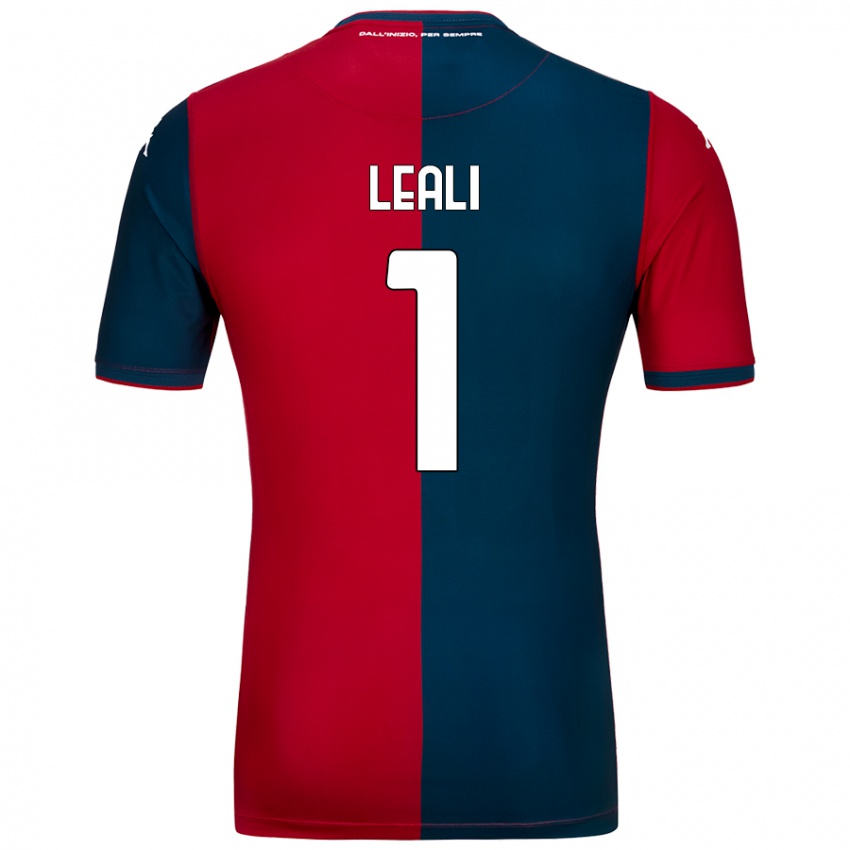 Criança Camisola Nicola Leali #1 Azul Escuro Vermelho Principal 2024/25 Camisa