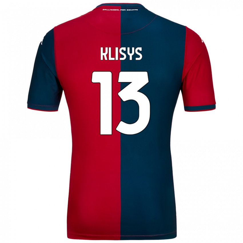 Criança Camisola Lukas Klisys #13 Azul Escuro Vermelho Principal 2024/25 Camisa