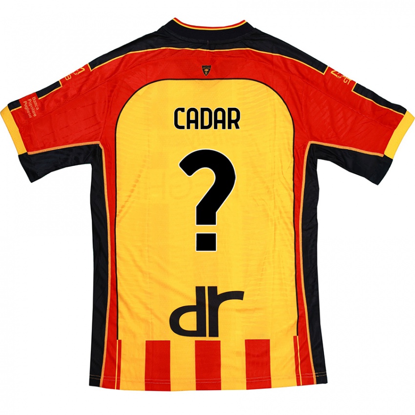 Criança Camisola Edgar Cadar #0 Vermelho Amarelo Principal 2024/25 Camisa