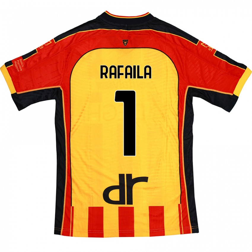 Criança Camisola Vlad Răfăilă #1 Vermelho Amarelo Principal 2024/25 Camisa