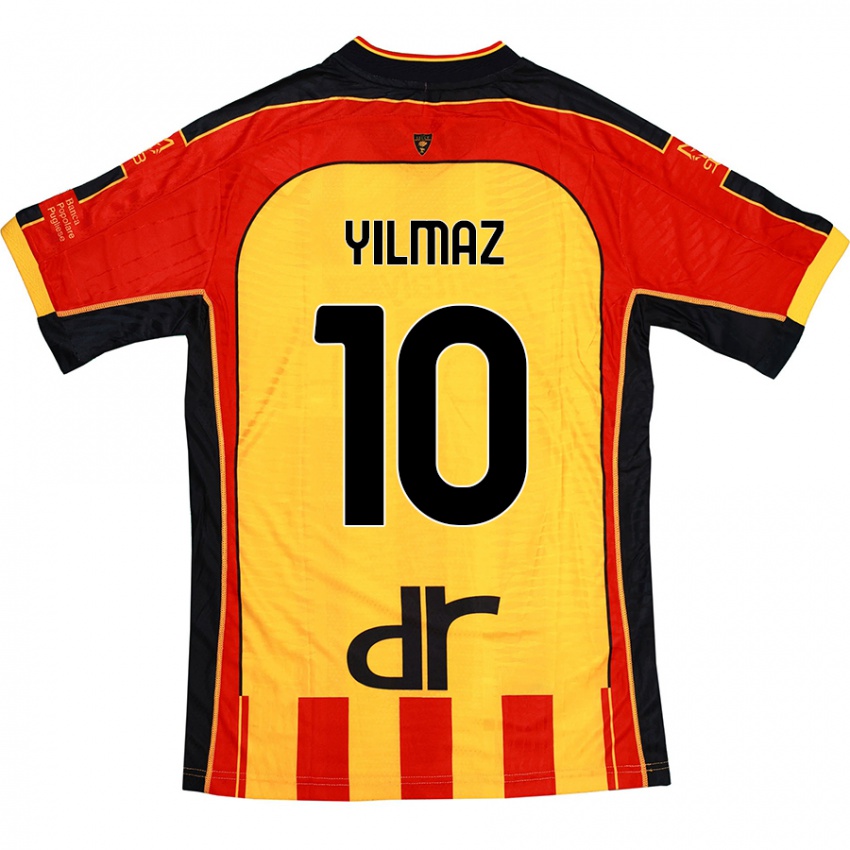 Criança Camisola Enes Yilmaz #10 Vermelho Amarelo Principal 2024/25 Camisa