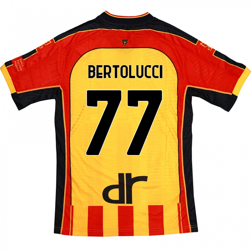 Criança Camisola Sandro Bertolucci #77 Vermelho Amarelo Principal 2024/25 Camisa