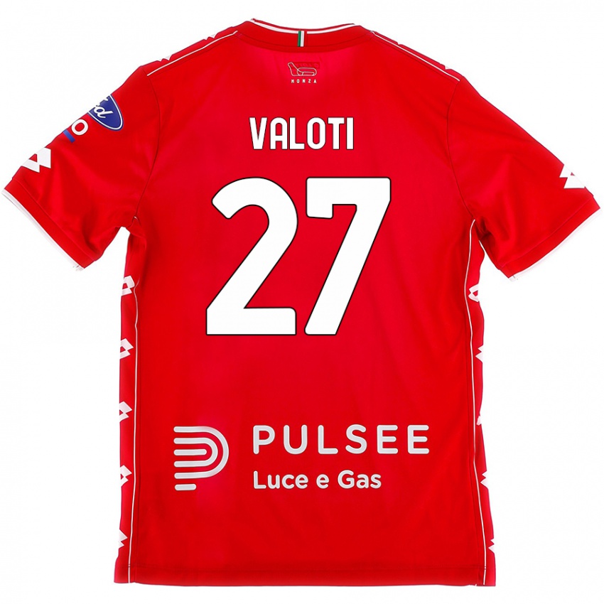 Criança Camisola Mattia Valoti #27 Branco Vermelho Principal 2024/25 Camisa