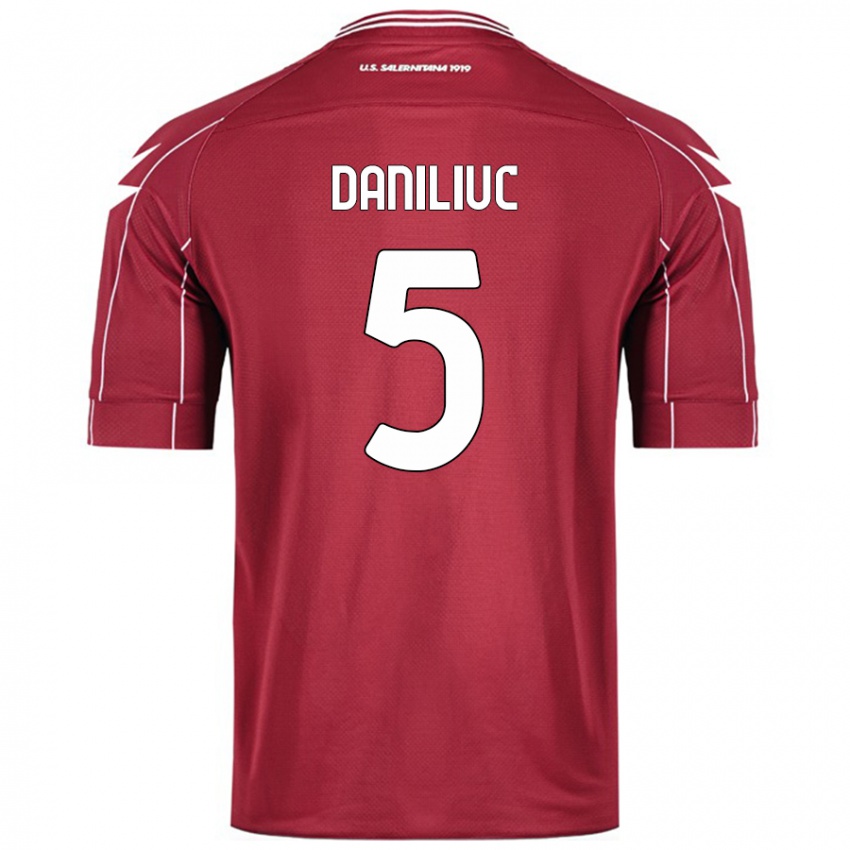 Criança Camisola Flavius Daniliuc #5 Borgonha Principal 2024/25 Camisa