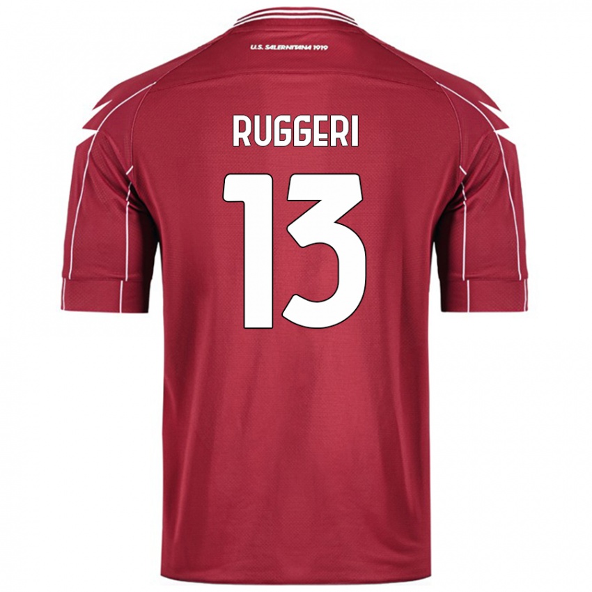 Criança Camisola Fabio Ruggeri #13 Borgonha Principal 2024/25 Camisa