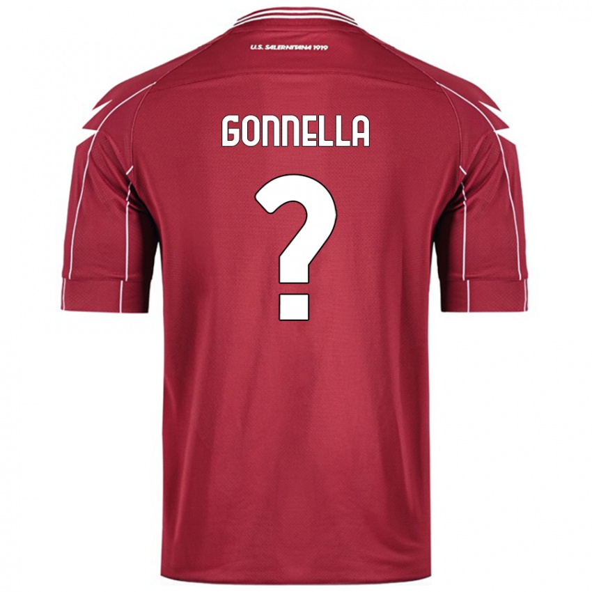 Criança Camisola Andrea Gonnella #0 Borgonha Principal 2024/25 Camisa