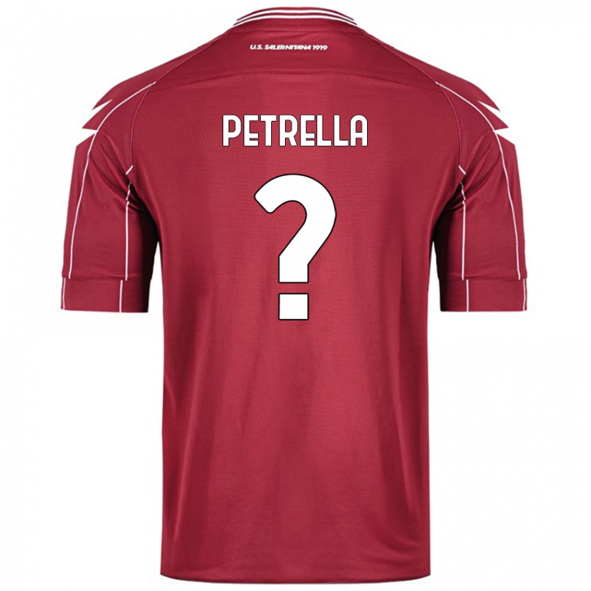 Criança Camisola Domenico Petrella #0 Borgonha Principal 2024/25 Camisa