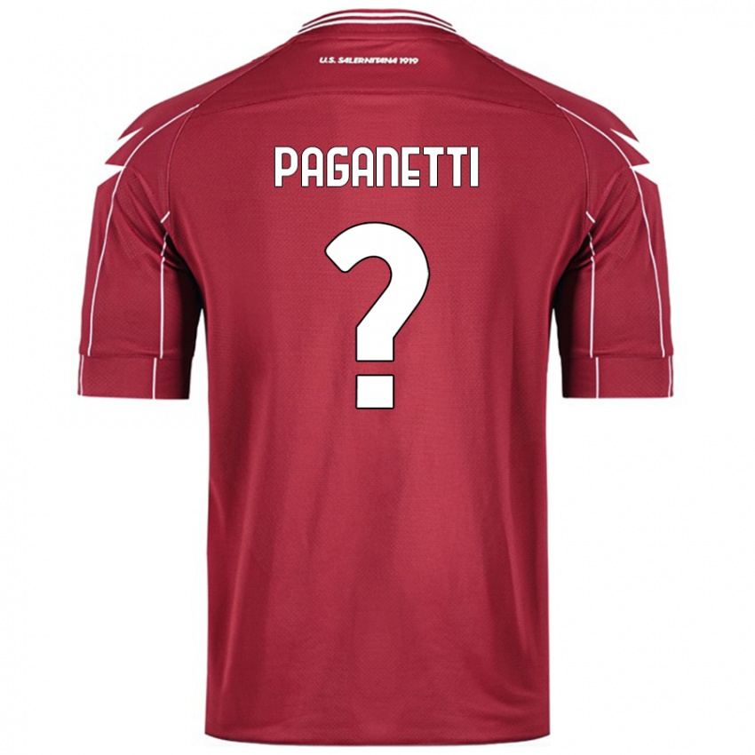 Criança Camisola Giacomo Paganetti #0 Borgonha Principal 2024/25 Camisa