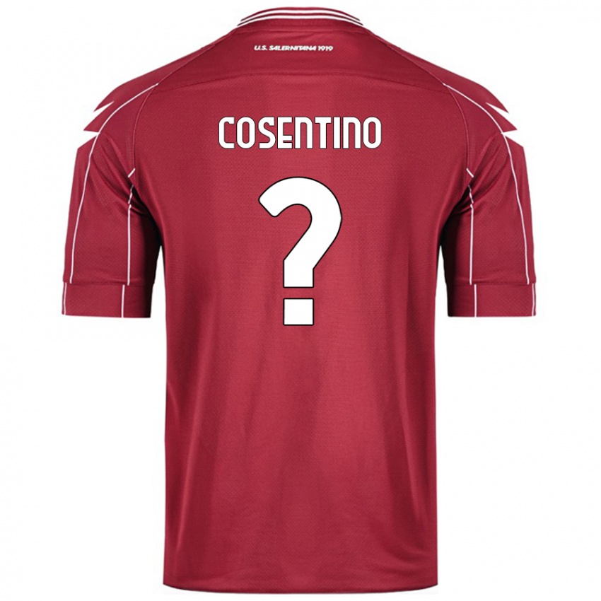 Criança Camisola Aldo Cosentino #0 Borgonha Principal 2024/25 Camisa