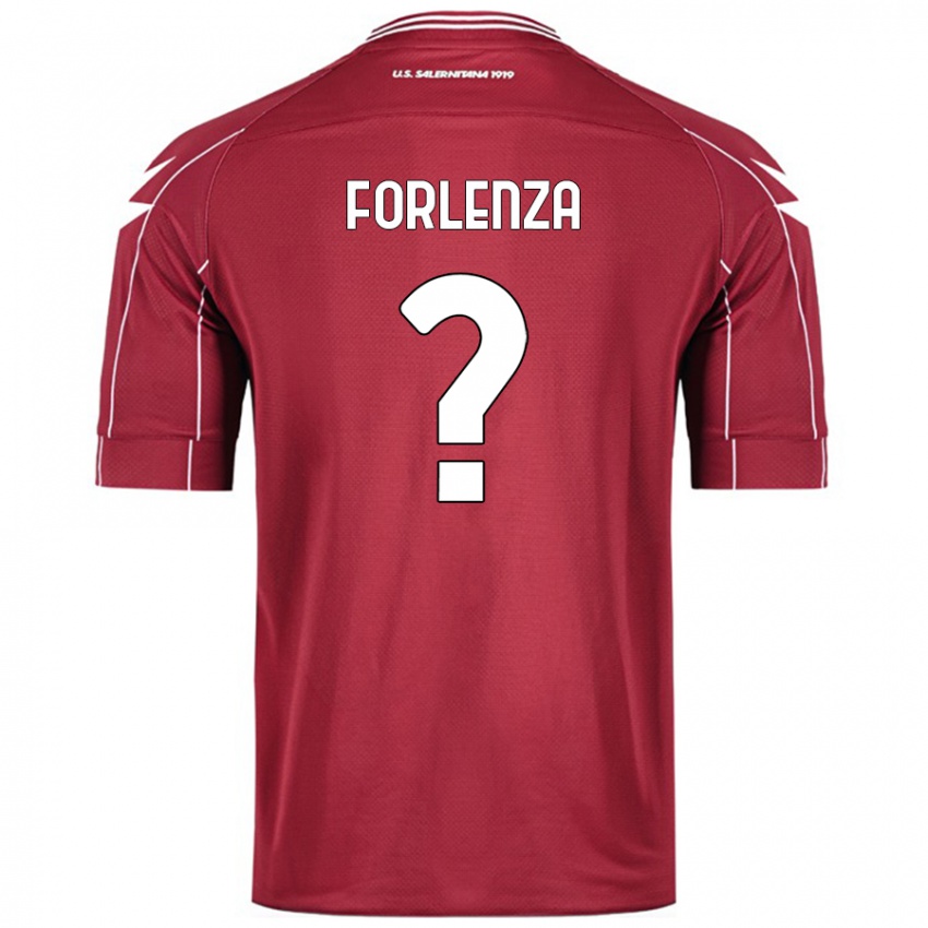 Criança Camisola Carlo Forlenza #0 Borgonha Principal 2024/25 Camisa