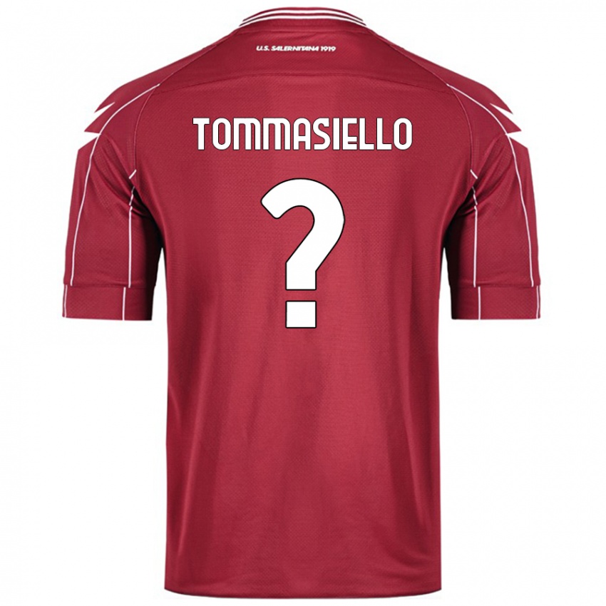 Criança Camisola Francesco Tommasiello #0 Borgonha Principal 2024/25 Camisa