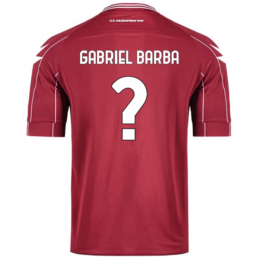 Criança Camisola Luigi Gabriel Barba #0 Borgonha Principal 2024/25 Camisa