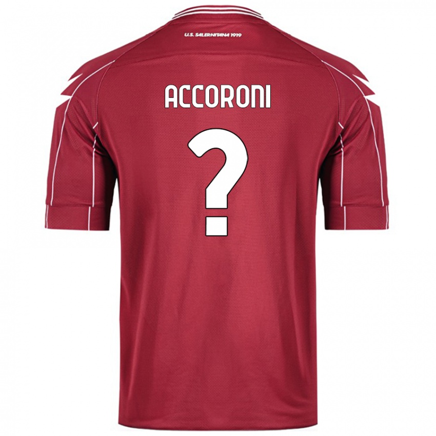 Criança Camisola Nicolas Accoroni #0 Borgonha Principal 2024/25 Camisa