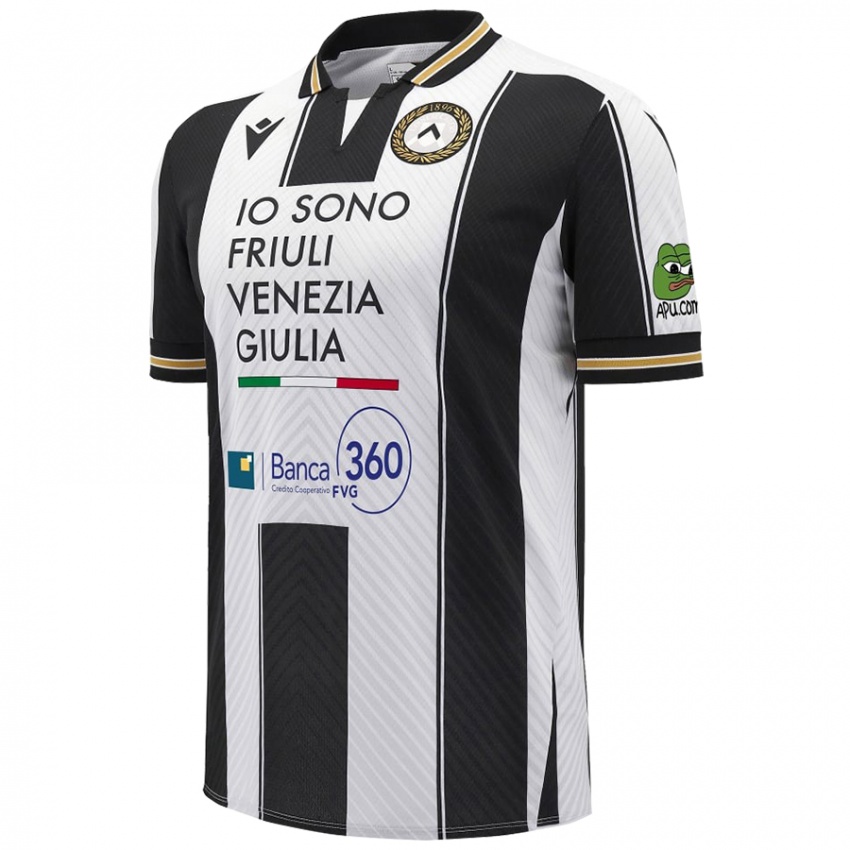 Criança Camisola Vincenzo Di Leva #77 Preto Branco Principal 2024/25 Camisa