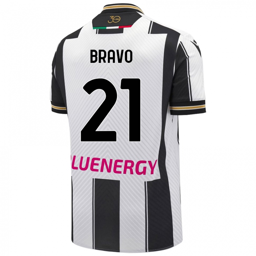 Criança Camisola Iker Bravo #21 Preto Branco Principal 2024/25 Camisa