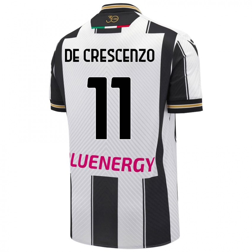 Criança Camisola Marco De Crescenzo #11 Preto Branco Principal 2024/25 Camisa