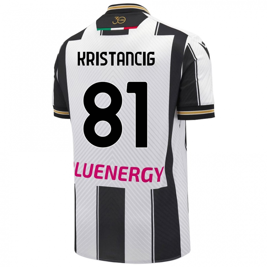 Criança Camisola Luca Kristancig #81 Preto Branco Principal 2024/25 Camisa