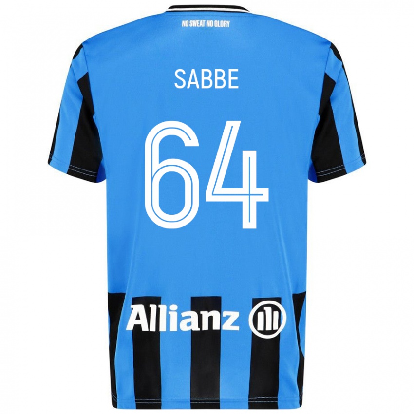 Criança Camisola Kyriani Sabbe #64 Céu Azul Preto Principal 2024/25 Camisa