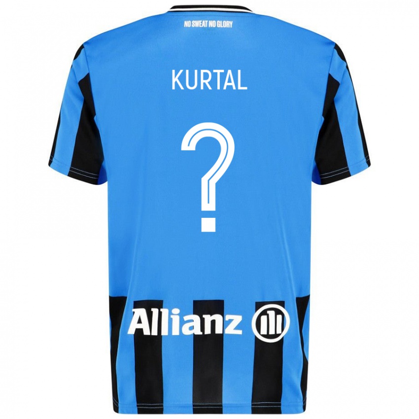 Criança Camisola Utku Kurtal #0 Céu Azul Preto Principal 2024/25 Camisa