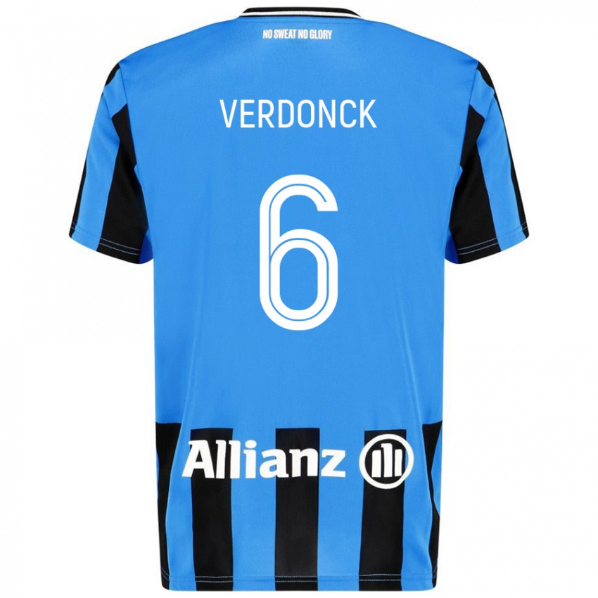 Criança Camisola Saar Verdonck #6 Céu Azul Preto Principal 2024/25 Camisa