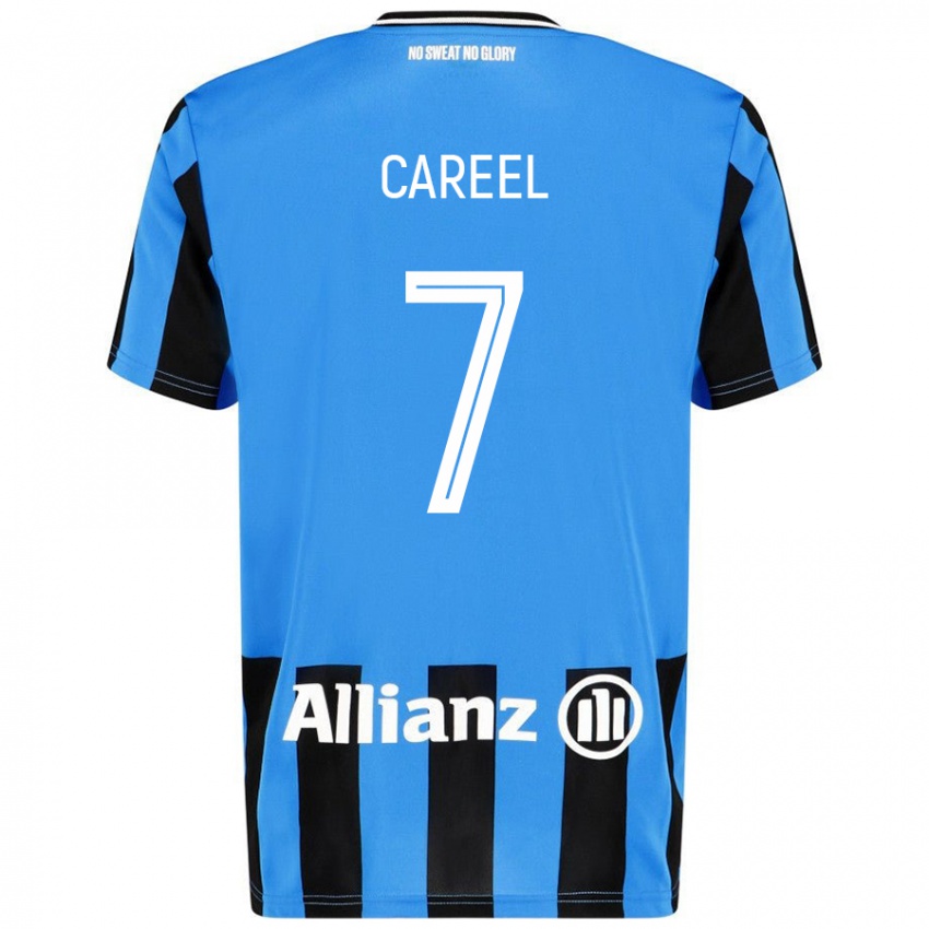 Criança Camisola Oona Careel #7 Céu Azul Preto Principal 2024/25 Camisa