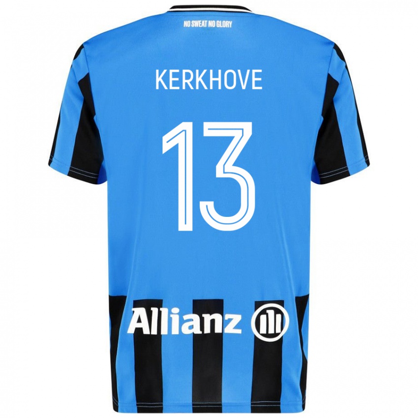 Criança Camisola Angel Kerkhove #13 Céu Azul Preto Principal 2024/25 Camisa