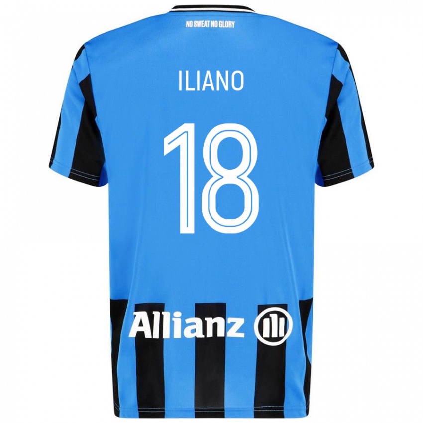 Criança Camisola Isabelle Iliano #18 Céu Azul Preto Principal 2024/25 Camisa