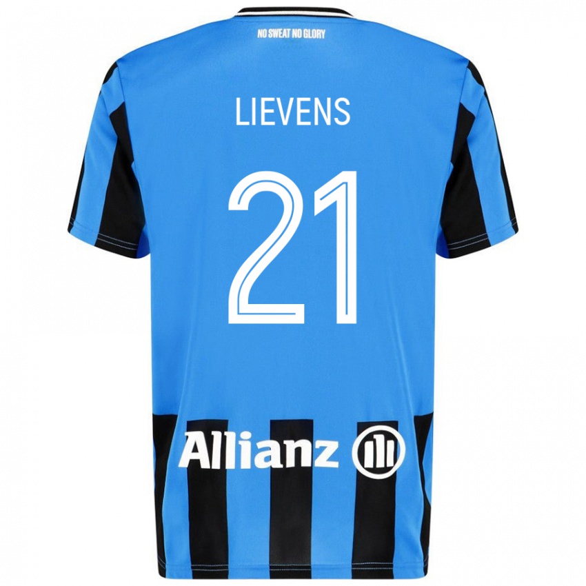 Criança Camisola Caitlin Lievens #21 Céu Azul Preto Principal 2024/25 Camisa