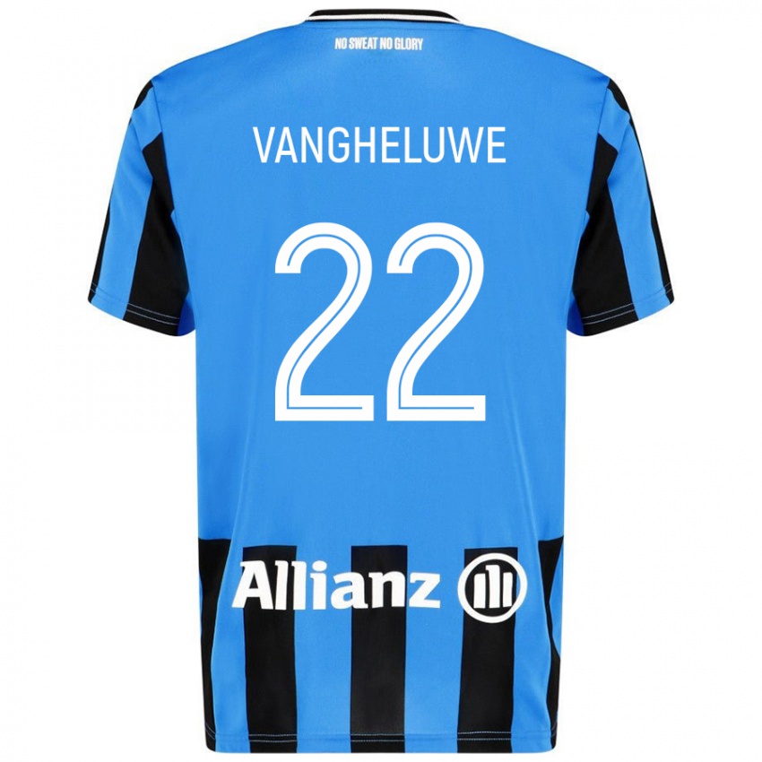 Criança Camisola Jody Vangheluwe #22 Céu Azul Preto Principal 2024/25 Camisa