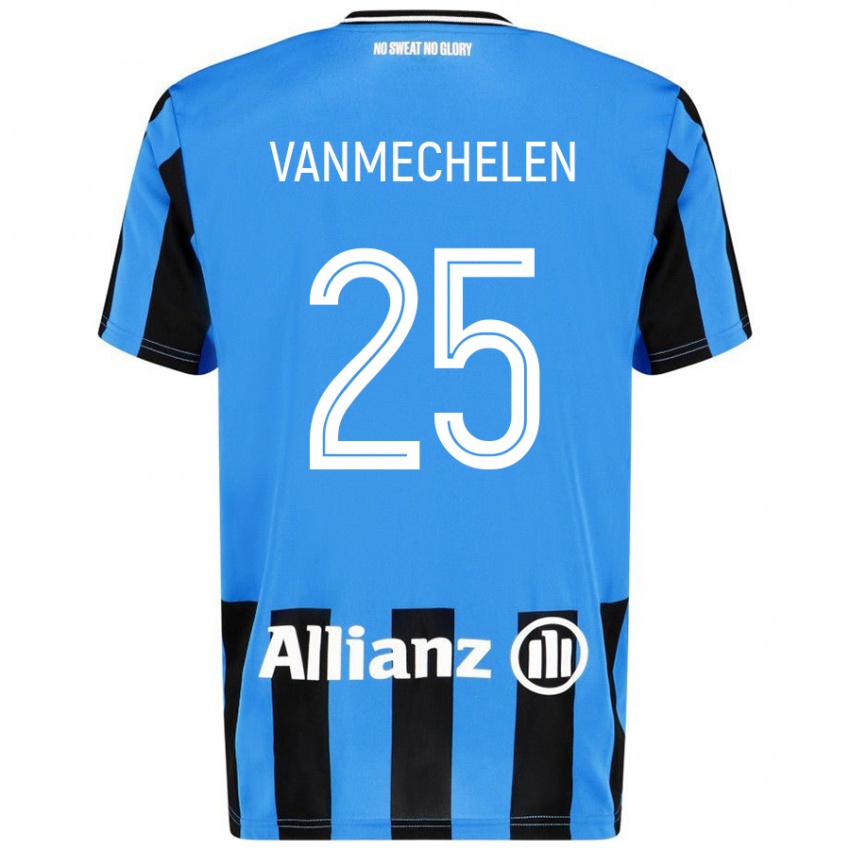 Criança Camisola Davinia Vanmechelen #25 Céu Azul Preto Principal 2024/25 Camisa