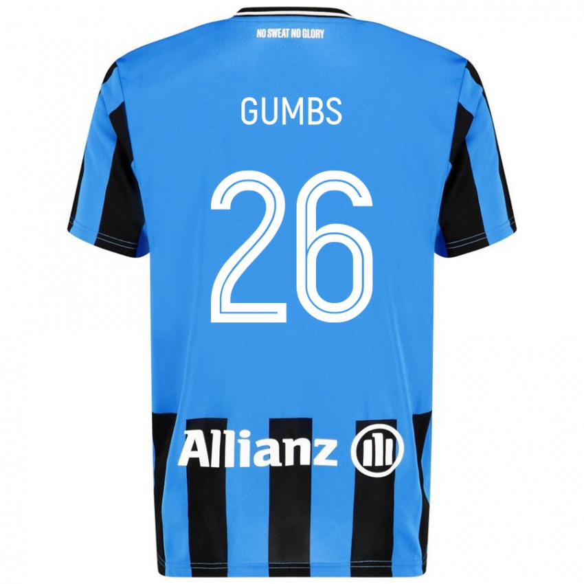 Criança Camisola Aisse Gumbs #26 Céu Azul Preto Principal 2024/25 Camisa