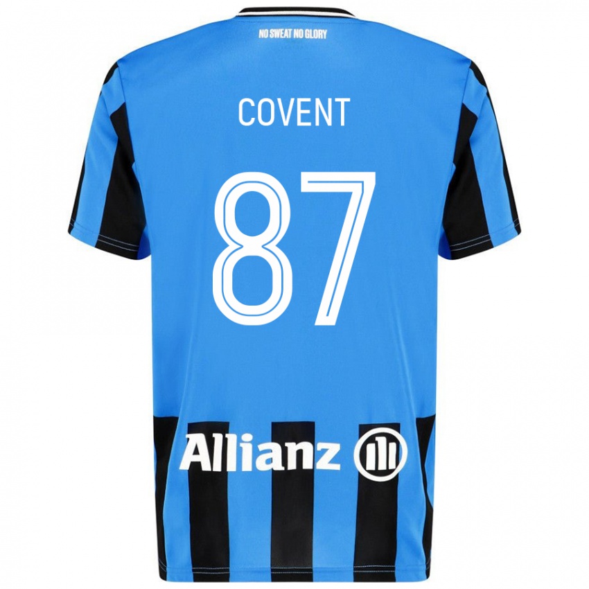 Criança Camisola Jorijn Covent #87 Céu Azul Preto Principal 2024/25 Camisa