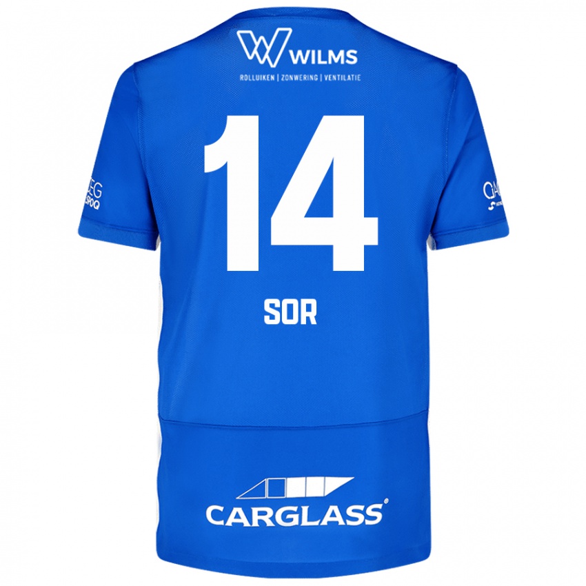 Criança Camisola Yira Sor #14 Azul Principal 2024/25 Camisa