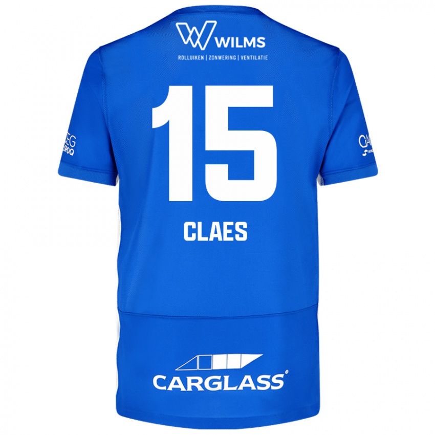 Criança Camisola Thomas Claes #15 Azul Principal 2024/25 Camisa