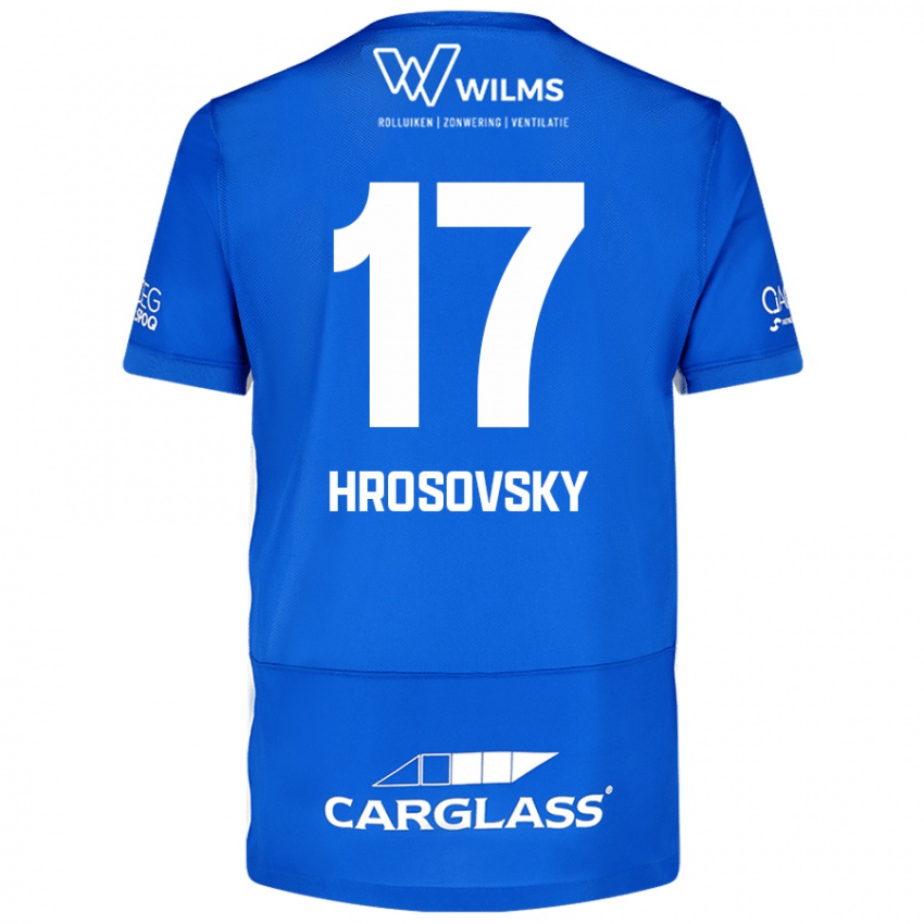 Criança Camisola Patrik Hrosovsky #17 Azul Principal 2024/25 Camisa