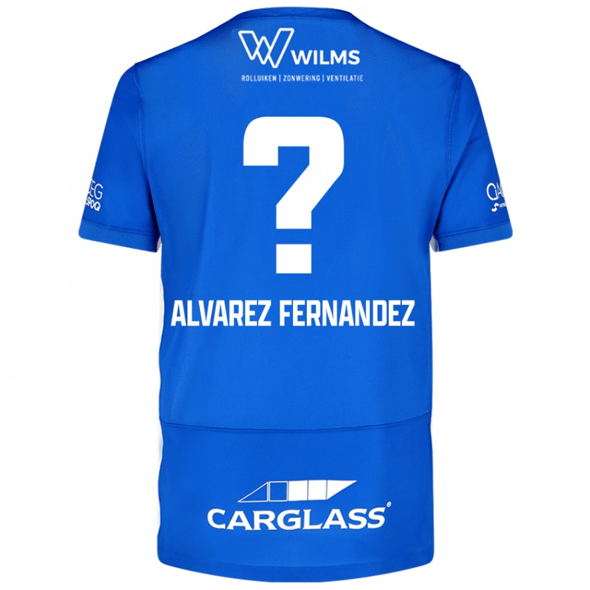 Criança Camisola Loïc Alvarez Fernandez #0 Azul Principal 2024/25 Camisa