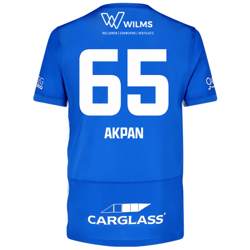 Criança Camisola Christian Akpan #65 Azul Principal 2024/25 Camisa