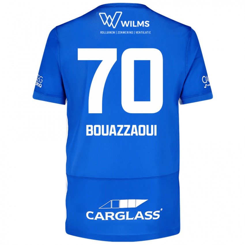 Criança Camisola Ilyas Bouazzaoui #70 Azul Principal 2024/25 Camisa