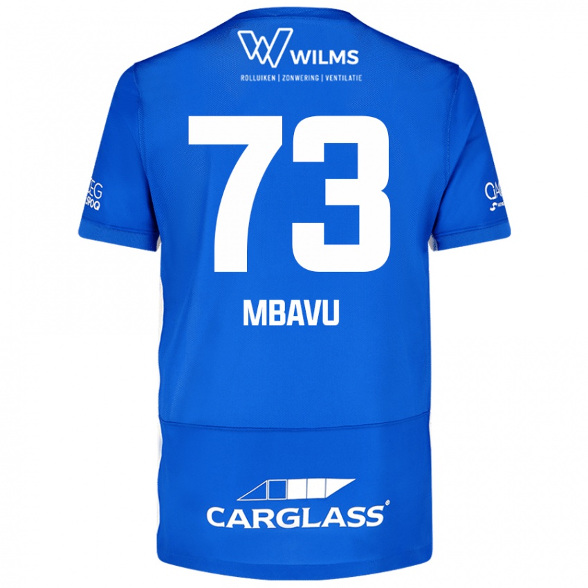 Criança Camisola Elie Mbavu #73 Azul Principal 2024/25 Camisa