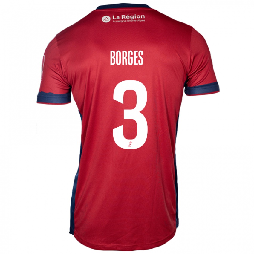 Criança Camisola Neto Borges #3 Ligeiro Bordeaux Principal 2024/25 Camisa