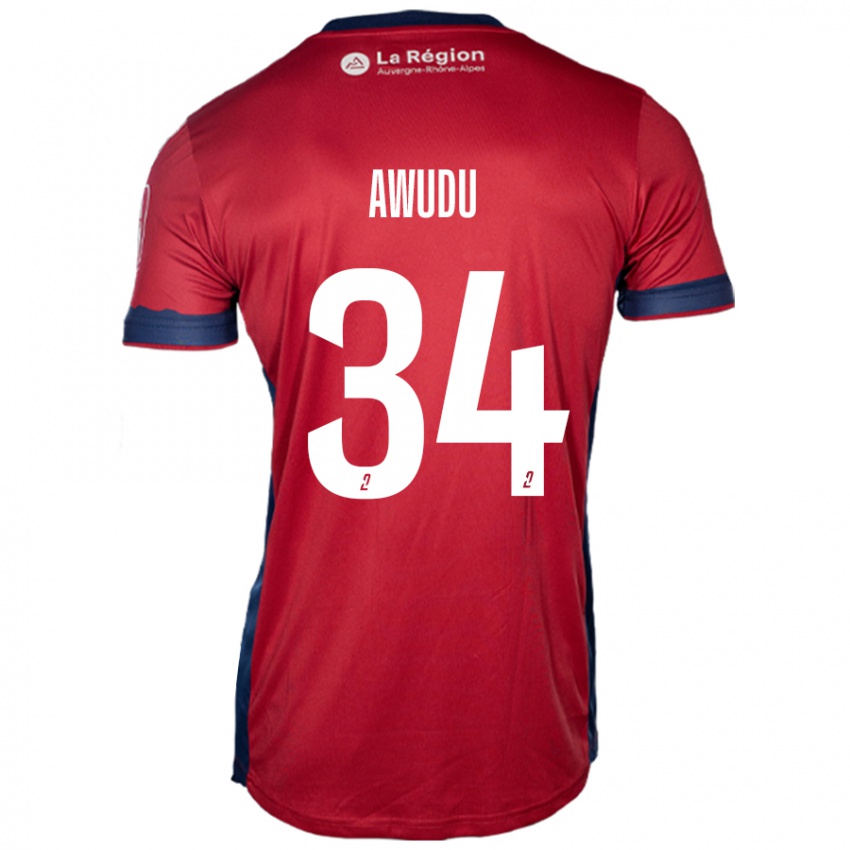 Criança Camisola Sumaila Awudu #34 Ligeiro Bordeaux Principal 2024/25 Camisa