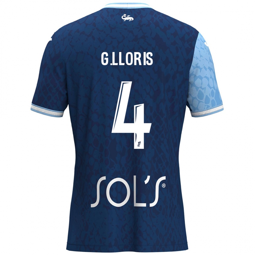 Criança Camisola Gautier Lloris #4 Azul Céu Azul Escuro Principal 2024/25 Camisa