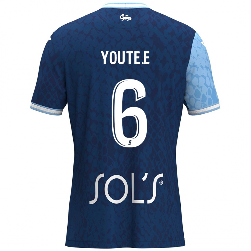 Criança Camisola Étienne Youté Kinkoué #6 Azul Céu Azul Escuro Principal 2024/25 Camisa