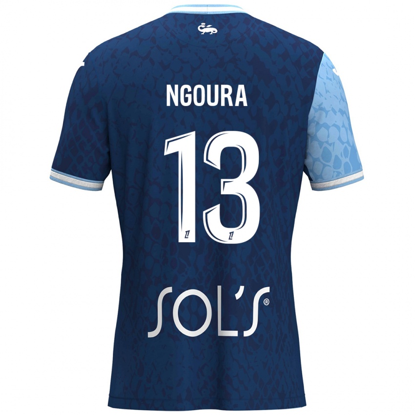 Criança Camisola Steve Ngoura #13 Azul Céu Azul Escuro Principal 2024/25 Camisa