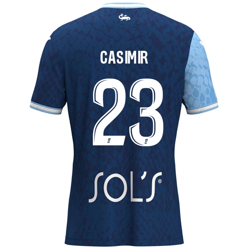 Criança Camisola Josué Casimir #23 Azul Céu Azul Escuro Principal 2024/25 Camisa