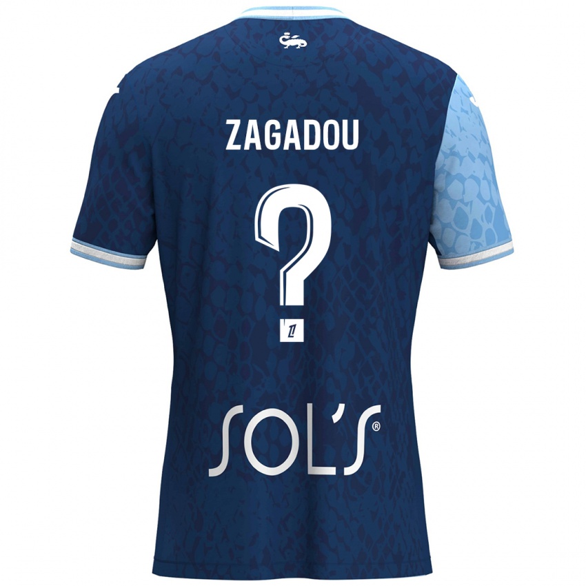 Criança Camisola Stephan Zagadou #0 Azul Céu Azul Escuro Principal 2024/25 Camisa