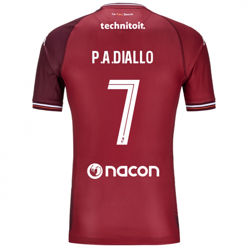 Criança Camisola Papa Amadou Diallo #7 Granata Vermelho Principal 2024/25 Camisa